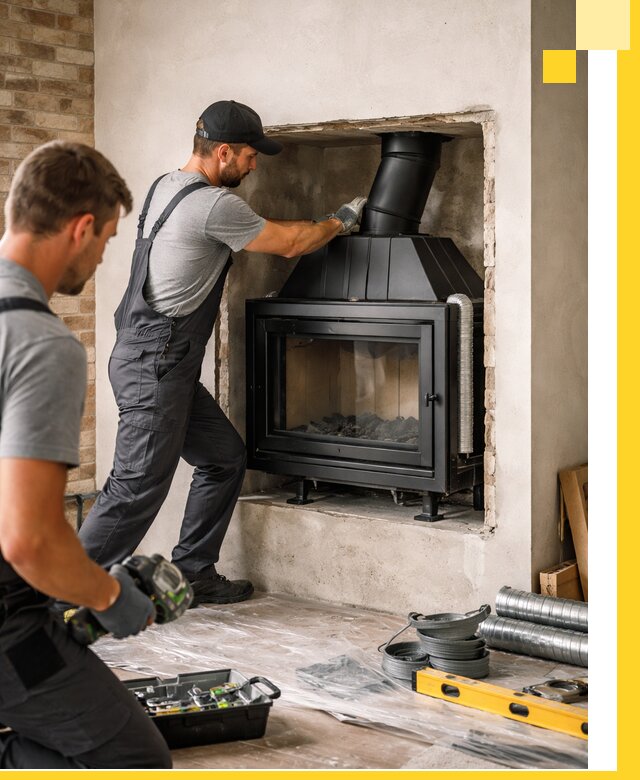 Установка каминных топок в Екатеринбурге: монтаж, подключение