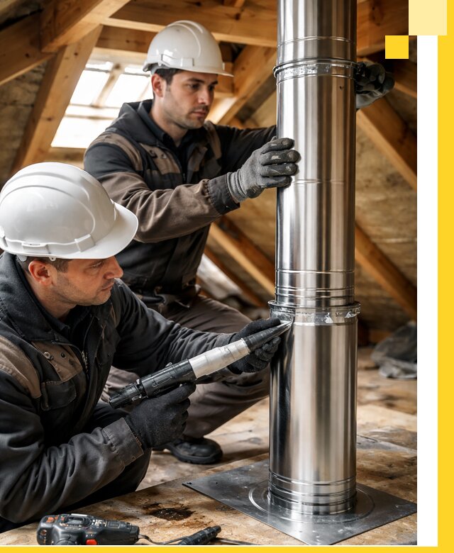 Монтаж дымоходов для каминов в Екатеринбурге с гарантией качества
