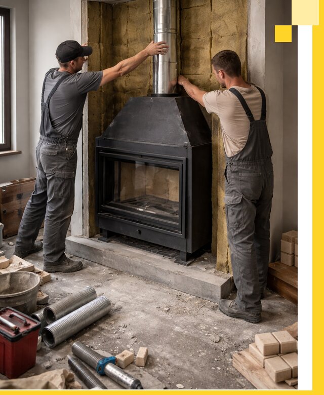 Изготовление и монтаж закрытых каминов в Екатеринбурге под ключ