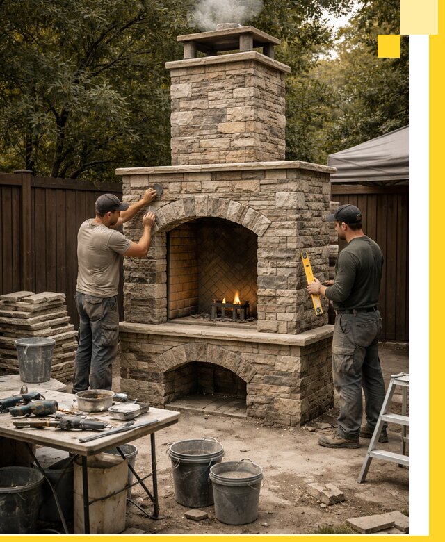 Проектирование и установка уличных каминов в Екатеринбурге