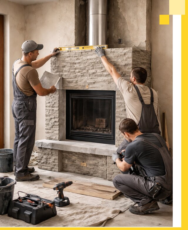 Профессиональный монтаж каминов под ключ в Екатеринбурге для дома