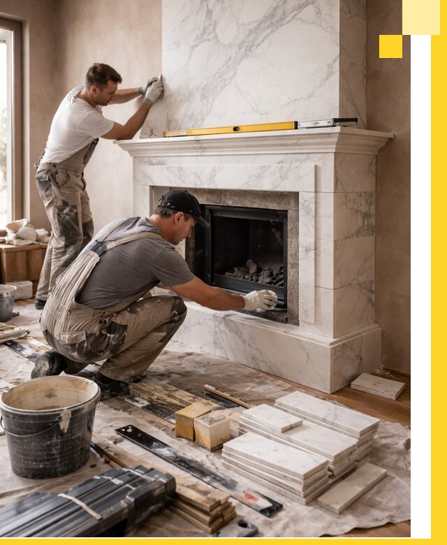 Отделка каминов в Екатеринбурге качественные облицовочные работы