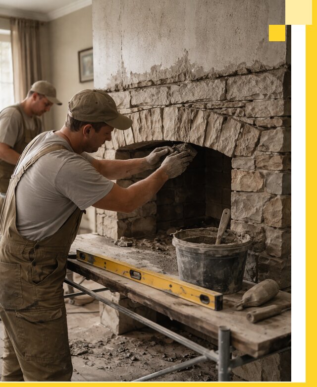 Изготовление каминов под ключ в Екатеринбурге, монтаж и отделка