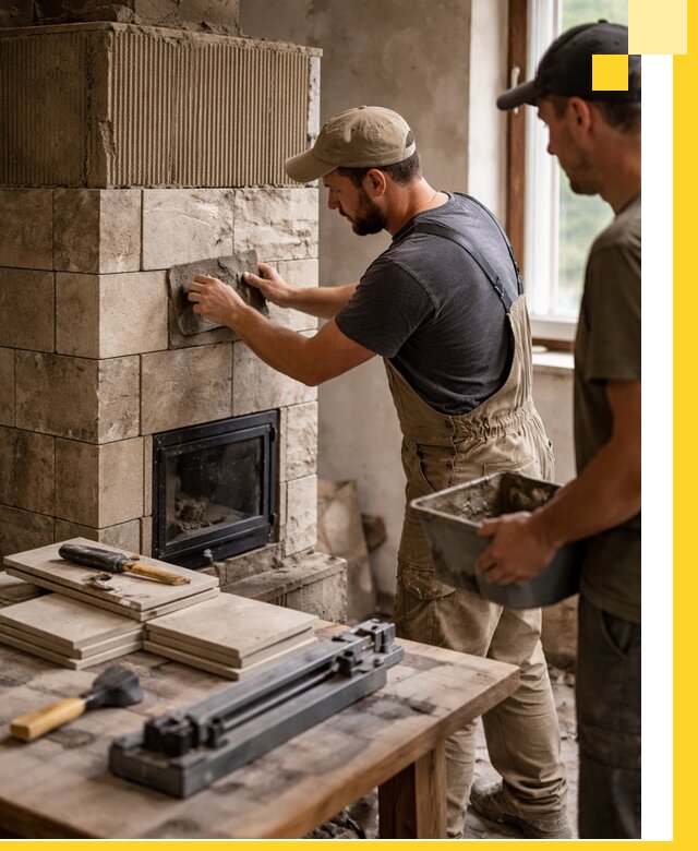 Профессиональная облицовка печей в Екатеринбурге: керамика и камень