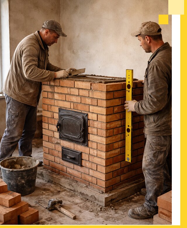 Отопительные печи под ключ в Екатеринбурге, установка и сборка