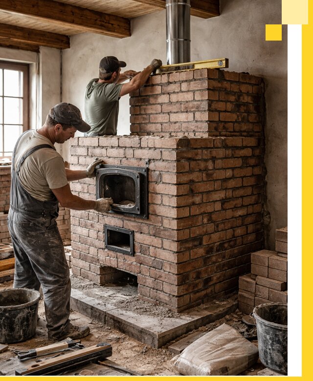 Печи для загородного дома под ключ в Екатеринбурге — монтаж и сервис