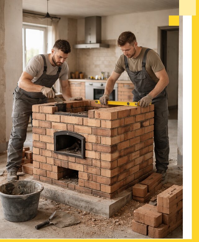 Установка и монтаж печей в частном доме в Екатеринбурге под ключ