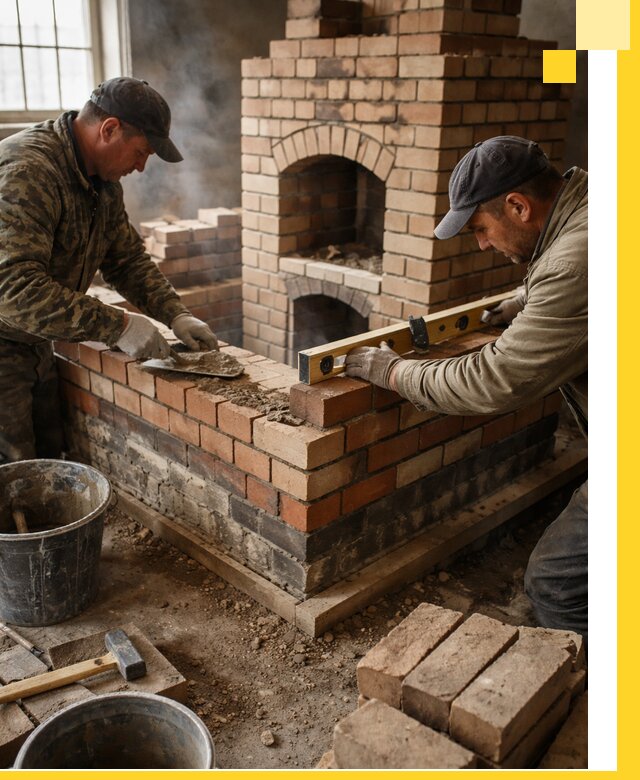 Изготовление и монтаж печей и каминов из кирпича в Екатеринбурге