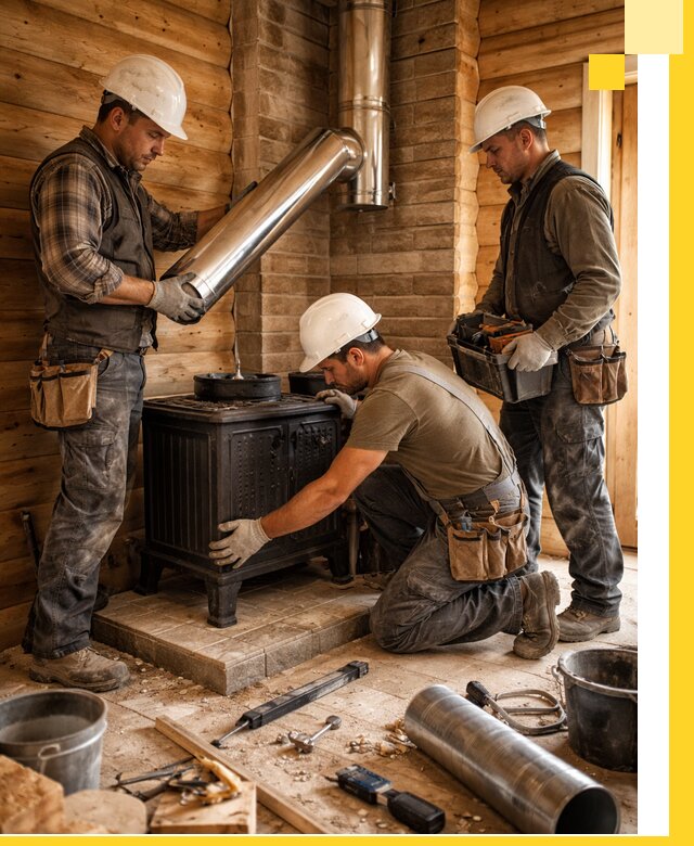 Профессиональный монтаж банных печей и дымоходов в Екатеринбурге