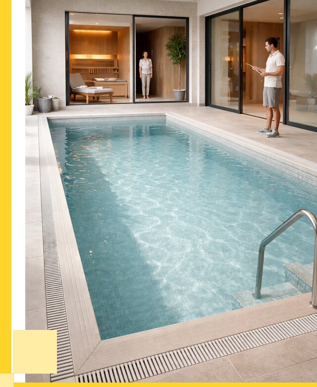 Отделка бассейна пленкой ПВХ в Екатеринбурге от 3587 р. - ЭриданКтр