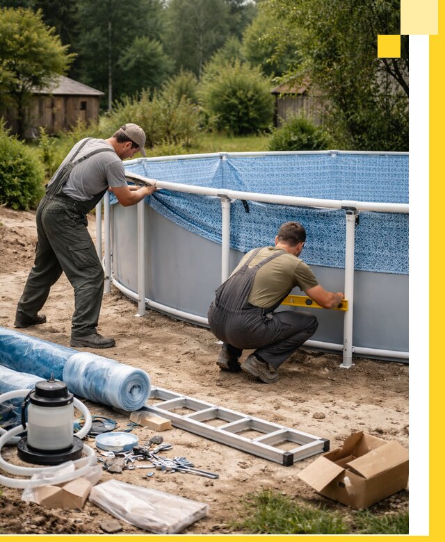 Установка и монтаж каркасных бассейнов в Екатеринбурге под ключ