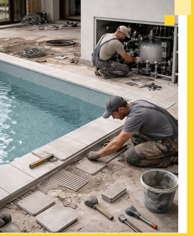 Строительство и монтаж бассейнов в коттедже в Екатеринбурге