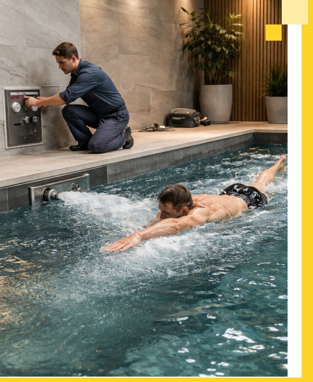 Проектирование и монтаж бассейнов с противотоком в Екатеринбурге