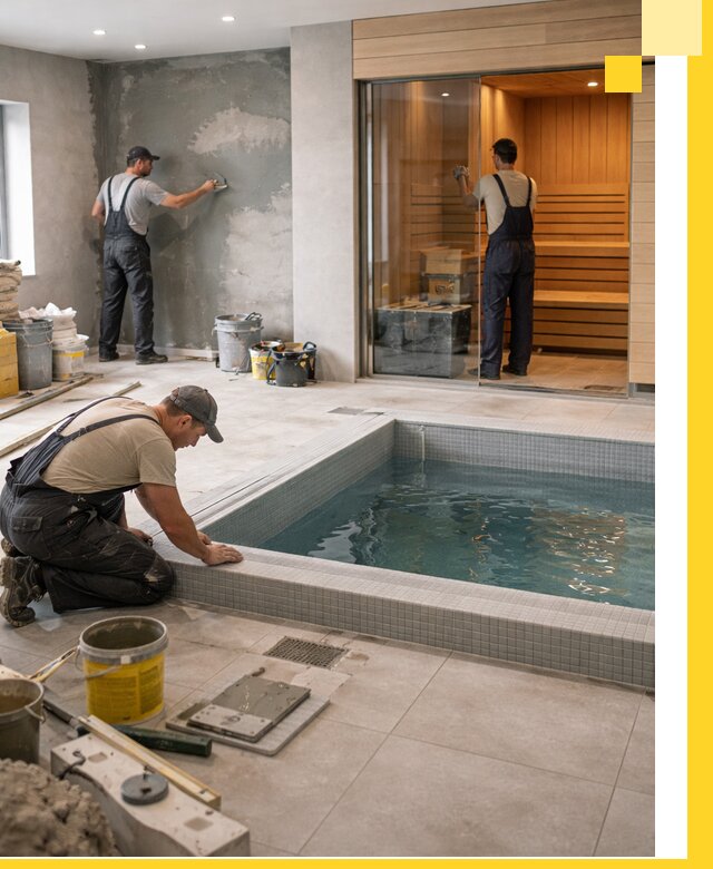 Проектирование и строительство сауны с бассейном в Екатеринбурге