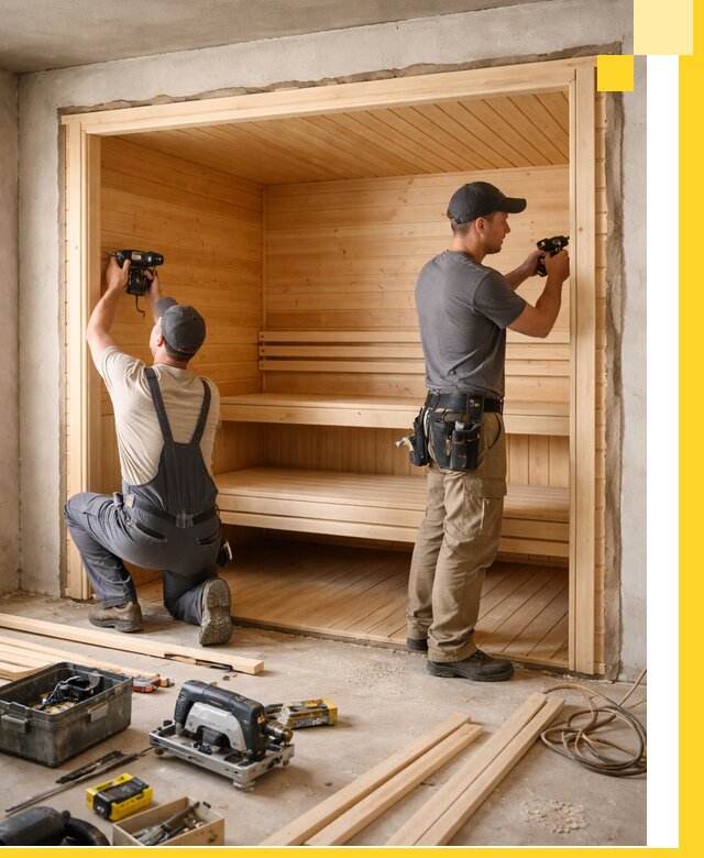 Монтаж саун под ключ в Екатеринбурге — проектирование и установка