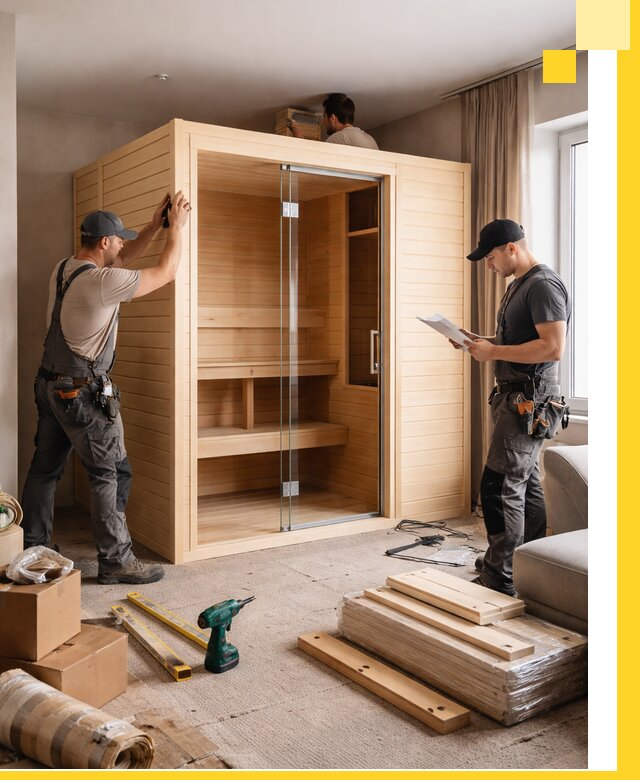 Установка и благоустройство саун в квартире в Екатеринбурге