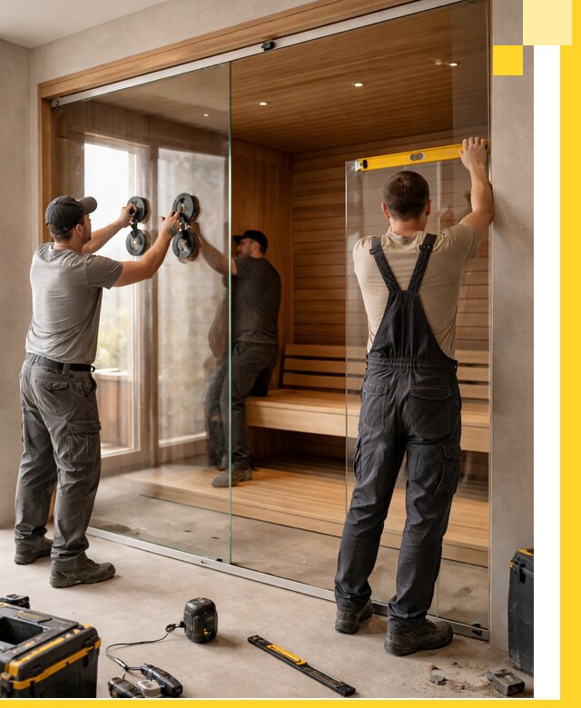 Производство и монтаж стеклянных саун под ключ в Екатеринбурге