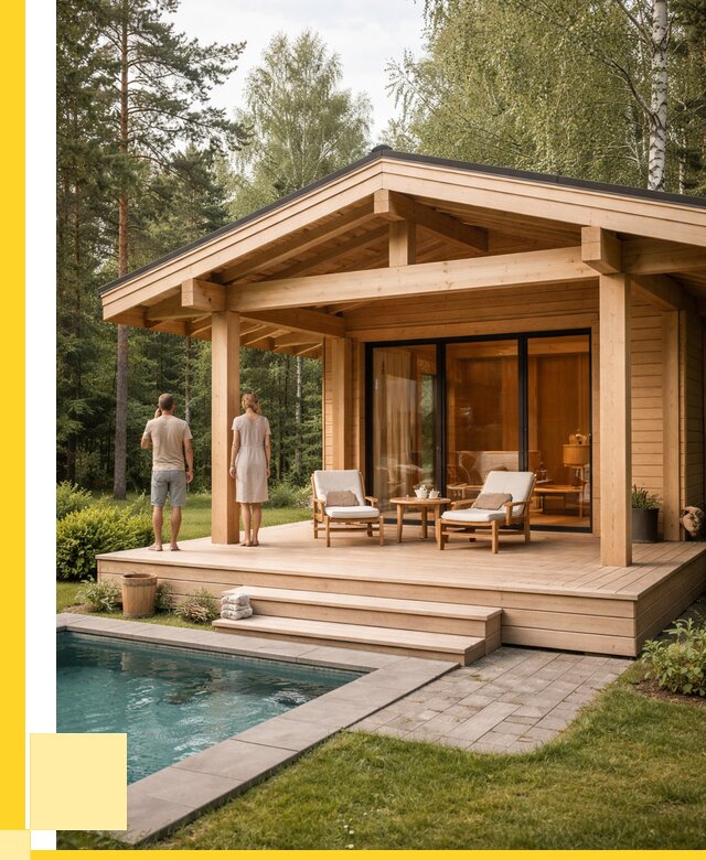 Бани с террасой под ключ в Екатеринбурге от 614940 р. | ЭриданКтр