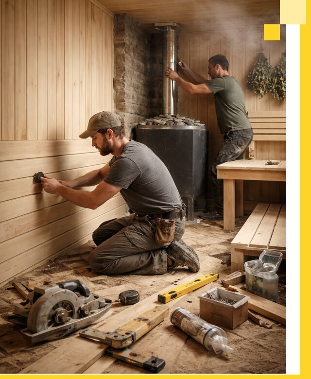 Полное строительство и оснащение парных под ключ в Екатеринбурге