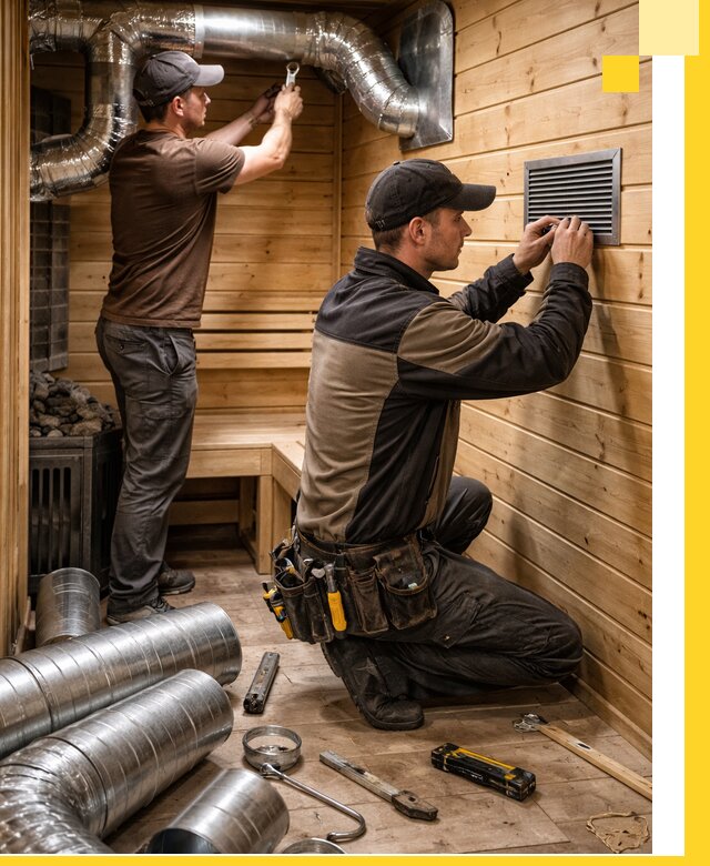 Проектирование и монтаж вентиляции бани в Екатеринбурге под ключ