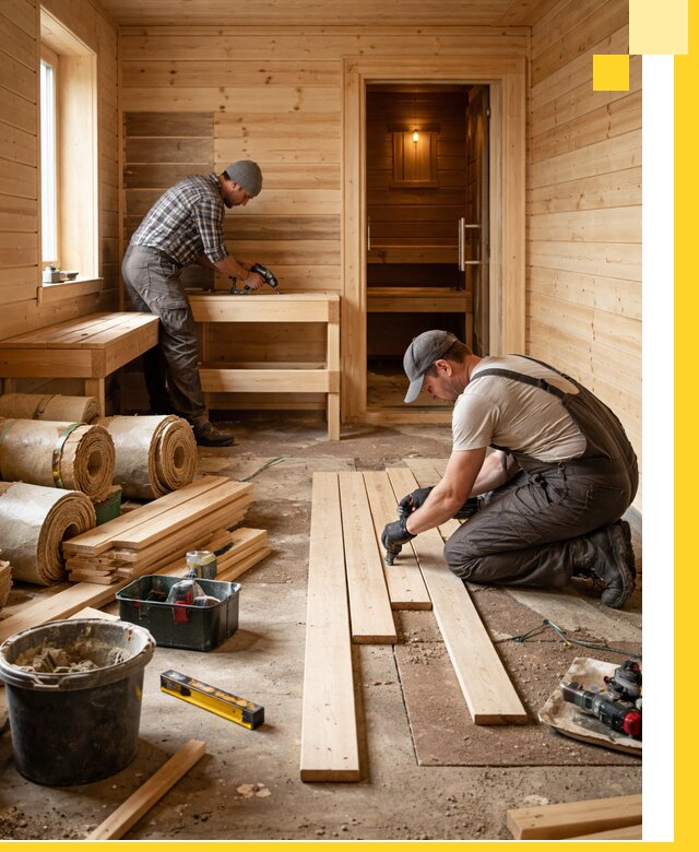 Индивидуальный проект бани с комнатой отдыха под ключ в Екатеринбурге