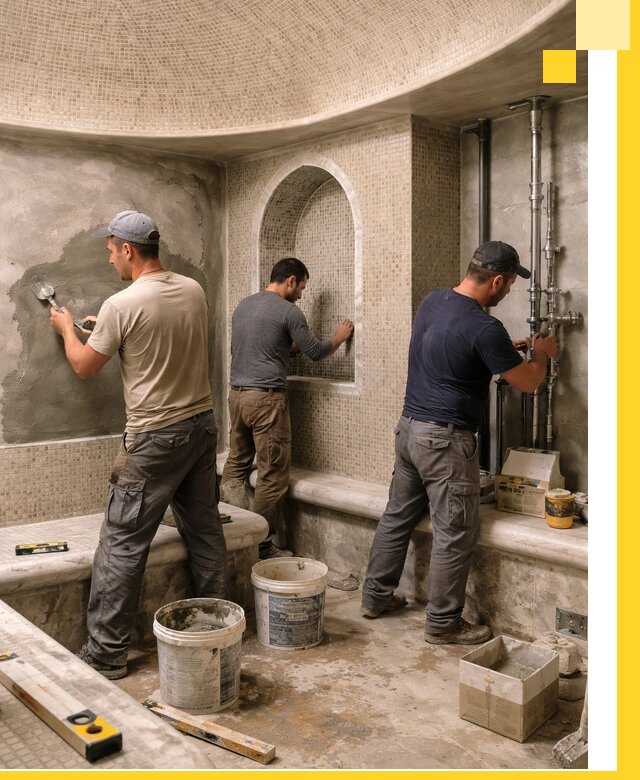 Профессиональный монтаж хамамов под ключ в Екатеринбурге с гарантией