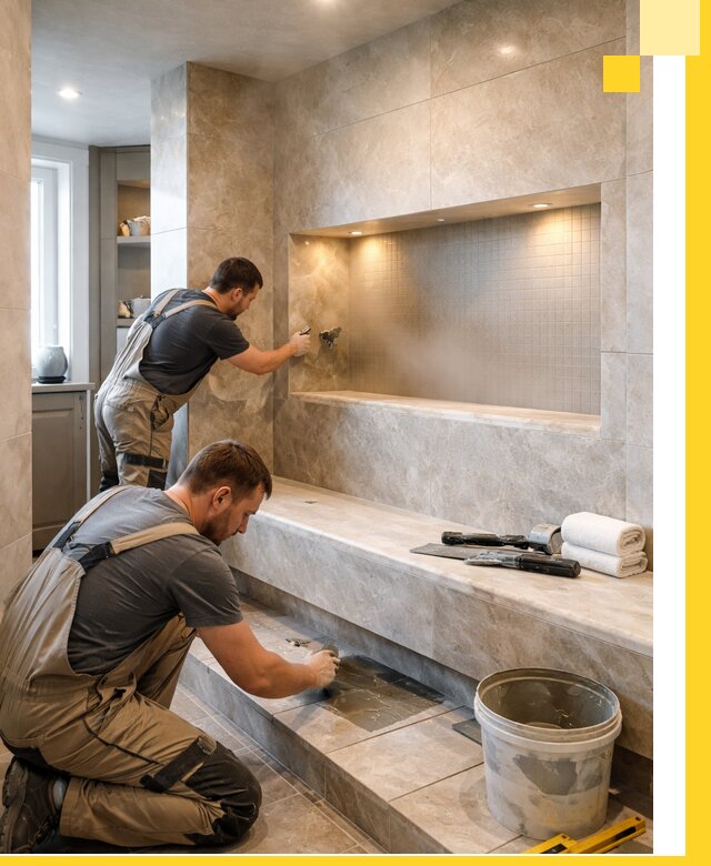 Профессиональное строительство хамама в квартире в Екатеринбурге