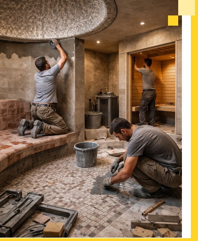 Проект и строительство хамама бани и сауны под ключ в Екатеринбурге