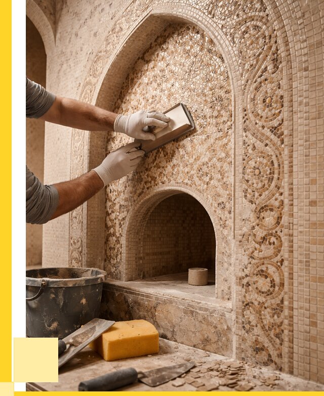 Мозаика для хамама в Екатеринбурге под ключ от 5125 р. | ЭриданКтр